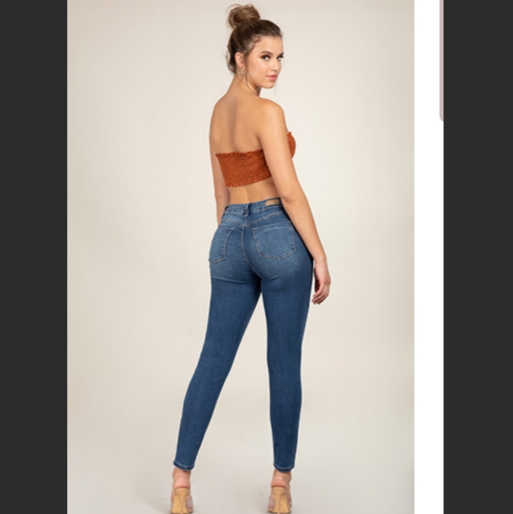 D.Jeans High- Waisted  Skinny Dark Blue Jeans 💙👖